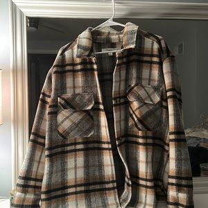 Thick Fuzzy Flannel Jacket